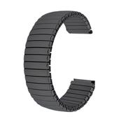 VRKRTVBLB Bracelet de montre élastique en acier inoxydable, extensible 16 mm 18 mm 20 mm 22 mm, unisexe, noir
