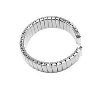 VRKRTVBLB Bracelet de montre élastique en métal en acier inoxydable 12 mm, 14 mm, 16 mm, 18 mm, 20 mm, bracelet de montre universel for hommes et femmes(Silver,18mm)