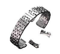 VRKRTVBLB Bracelet de montre en acier inoxydable 12-26 mm for hommes et femmes, avec extrémités incurvées, adapté aux montres connectées à quartz(Silver,20mm)