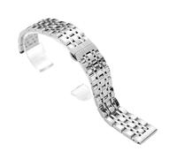 VRKRTVBLB Bracelet de montre en acier inoxydable 14 mm-22 mm, bracelet en métal massif, accessoires for hommes et femmes(Silver,18mm)