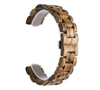 VRKRTVBLB Bracelet de montre en bois à dégagement rapide, bracelet de remplacement unisexe de 20mm 22mm(Brown,22mm)