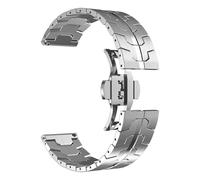 VRKRTVBLB Bracelet de montre en métal en acier inoxydable 20 mm 22 mm Bracelet universel à boucle déployante for hommes et femmes(Silver,20mm)