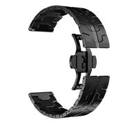 VRKRTVBLB Bracelet de montre en métal en acier inoxydable 20 mm 22 mm Bracelet universel à boucle déployante for hommes et femmes(Black,22mm)