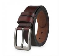 VRLEGEND Ceinture pour Homme en Cuir Véritable, 110cm-175 cm Pour Taille Régulière ou Grandes et Grandes avec Boîte Cadeau (Marron, 130cm)