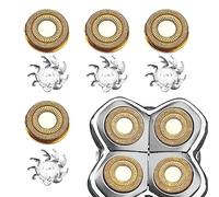 VRMETA Lot de 4 lames de rechange pour rasoir électrique Skull Pitbull Carver PRO 4 Doré