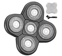 VRMETA Têtes de rechange pour rasoir électrique pour homme chauve (5D Noir)
