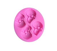 VrO108 Moule en silicone 3D pour chocolat, bonbons, Halloween, fondant, décoration de cupcakes, décoration de glaçage, fournitures de fête de mariage (rose, taille unique)