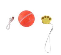 Vroomoto Balle Roulante pour Animaux de Compagnie, Matériau en Silicone ABS IP54, Jouet Interactif pour Chien, Balle Roulante Active avec Lumière LED, Batterie Rechargeable Grands (C-2)