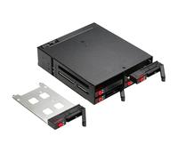 Vroomoto Boîtier de Disque Dur Mobile pour Ordinateur Portable 6 Baies 2,5" HDD SSD Hot Swap 6 Gbit/s Verrouillage du Ventilateur de Refroidissement pour PC Baie Lecteur 5,25"