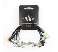 Vroomoto Câbles de Raccordement pour Guitare, Paquet de 6 Câbles Audio Colorés TS 6.35mm, Kit pour Planches à Pédales D'effets