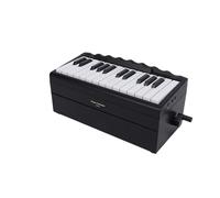 Vroomoto Calendrier de Bureau de Piano Jouable BT à 25 Touches, Clavier électronique avec 52 Chansons Renommée Mondiale, 8 Modes D'instrument, Lumières LED, Musique Rechargeable, (Noire)
