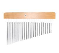 Vroomoto Carillons à Barre de 25 Tons, Instrument de Cloche à Percussion Vent argenté pour L'éducation Musicale