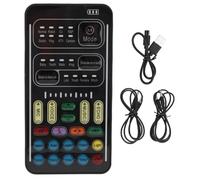 Vroomoto Changeur de Voix Modulateur Vocal Portable Changeur de Son Portable 8 Changements Voix Réglage Fin en Temps Réel 5.1 3,5 Mm Plug and Play avec 8 Effets Sonores Lumières LED