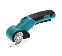 Vroomoto Ciseaux électriques sans Fil, Coupe-tissu Portable avec Lumière LED et Verrouillage de sécurité pour L'artisanat, la Couture du Cuir, coupé Facilement (Bleu)