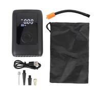 Vroomoto Compresseur D'air Portable 4000mAh, Gonfleur de Pneus Rechargeable, Lampe de Poche LED pour Voiture, Moto, Vélo D'urgence (Gonfleur sans fil MI01 Noir)