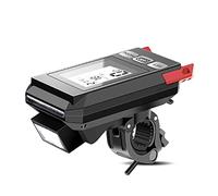Vroomoto Compteur de Vitesse de Vélo, Ordinateur Vélo, Compteur Vitesse Cycle, Rechargeable par USB, 450 LM, LCD, Klaxon Phare, étanche avec 5 Sons (Rouge)