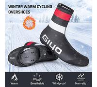 Vroomoto Couvre-Chaussures de Cyclisme Hiver Chaud Imperméable Coupe-Vent | Doublure Polaire en Polyester, Conduite Hivernale, Couvre-chaussures de Vélo, Compatible avec Cales, Semelle Extérieure