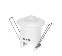 Vroomoto Détecteur de Mouvement PIR, Détecteur de Présence, Mini Interrupteur Plafond Infrarouge à 360 Degrés, AC 110 V-240 V avec Temps Retard Réglable, Contrôle Photosensible pour