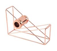 Vroomoto Distributeur de Ruban Adhésif en Métal, Support de Ruban Adhésif Bureau, Support Rouleau, Coupe-, Conception Creuse en or Rose, Lame Tranchante, Surface Lisse (Rose)