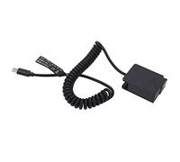 Vroomoto DMW DCC8 Batterie Factice Coupleur CC Adaptateur de Batterie Alimentation Entrée de Type C Entièrement Décodée Câble à Ressort Flexible Remplacement Factice USB C