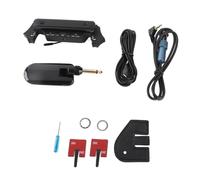 Vroomoto Double X2 Micro sans Fil pour Guitare Système sans Fil et Filaire Rechargeable Câble de Guitare Basse électrique vers Amplificateur Micro Rosace avec Récepteur pour Perfo (Noire)