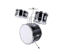 Vroomoto Ensemble de 3 Batteries de Grande Taille, Batterie Grande Taille, Grosse Caisse 14 Pouces, Ensemble Batterie Portable, Tabouret Réglable, Pédale Cymbale,