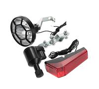 Vroomoto Feux de Roue de Vélo Feux Vélo Dynamo Roue Kit D'éclairage Phare Avant Feu Arrière Arrière Résistant aux Intempéries ABS 6V 3W avec Supports Fils