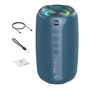 Vroomoto Haut-Parleur Portable 8W, Gamme Complète de Lumières RVB, sans Fil, pour Fête à Domicile et Extérieur (Bleue)