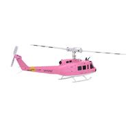 Vroomoto Hélicoptère RC 2.4G sans Balais, 6 Canaux à Hélice Unique, Télécommande sans Aileron, Maintien D'altitude, Retournements 3D, Temps de Vol de 13 Minutes (Rose 3 Packs Batteries)