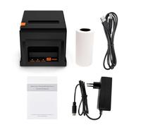 Vroomoto Imprimante de Reçus LAN USB 80mm, Découpeur Automatique, Thermique Directe de Bureau, Expédition, Entreprise, Restaurant, Cuisine, supermarché (UE-2)