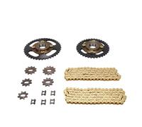 Vroomoto Kit de Pignon de Chaîne 420, Ensemble D'adaptateurs Volant | Métal Haute Résistance, Utilisation pour Mini-vélos et VTT, Compatible Go Kart, Engrenages 8T 9T 10T 11T 12T, Cinq Boucles