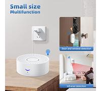 Vroomoto Kit de Système D'alarme de sécurité Intelligent WiFi 5 Capteurs | Boîtier ABS, Application Smart Life, WiFi 2,4 GHz, Utilisation dans un Garage Domestique, Capteur de Porte Fenêtre, Alerte