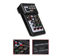 Vroomoto Mélangeur de Son Numérique à 3 Canaux, Système de Console Carte Son Stéréo, Fonction BT, Effet DSP pour DJ Studio Streaming en Direct