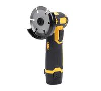 Vroomoto Mini Meuleuse D'angle sans Balais, Polisseuse électrique 12 V sans Fil avec 6 Lames et 2 Piles de 1 500 MAh, Poignée Ergonomique, Outil Compact pour Couper, Meuler, Polir les (Prise UE)