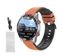 Vroomoto Montre Intelligente 200 MAh, 3 à 5 Jours de Travail, Montre D'appel Fitness BT de 1,52 Pouces, Plus 100 Modes Sportifs, écran coloré Entièrement Tactile, pour iOS 9.0 et (Cuir Marron)