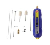 Vroomoto Outil de Retrait de Colle électrique Poignée Rechargeable 6 Pointes D'aiguille écran Téléphone Portable Dissolvant OCA 3 Vitesses Lumière LED Verte Dégommage Meulage (Dissolvant colle