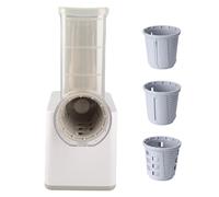 Vroomoto Râpe à Fromage électrique Trancheuse à Légumes 3 en 1 Outil Culinaire Portatif Machine Salade avec Support (Grise)