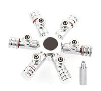Vroomoto Répartiteur de CO2 pour Aquarium Distributeur de CO2 Valve Séparation 2 3 4 5 Régulateur à 6 Voies Diviseur Valve à Aiguille Individuelle Connecteur Manomètre (6 Passes)