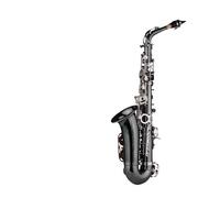 Vroomoto Saxophone Professionnel en Laiton plaqué Noir EB E-Flat, avec Coque D'ormeau, Clés, étui de Transport, Chiffon de Nettoyage