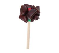 Vroomoto Shaker de Graines Fait à la Main, Instrument de Musique Maraca, Coquille Noix avec Poignée en Acajou, Percussions en Coquille Naturelle pour le Yoga, la Méditation,