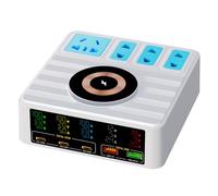 Vroomoto Station de Charge Chargeurs GaN à 5 Ports Prise de Charge Rapide Fil Magnétique pour Plusieurs Appareils (Prise UE)