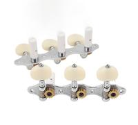 Vroomoto Taille de Guitares Métalliques Tête de Machine avec 3L3R Acoustic Guitar Knobs Tuning Key, Belle Apparence, Facile à Installer pour le Réglage de la Guitare