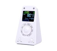 Vroomoto Tuner de Métronome électronique Rechargeable, Haut-parleur BT, Minuterie pour la Guitare, Tambour de Piano, 8 Rythmes (Blanc)