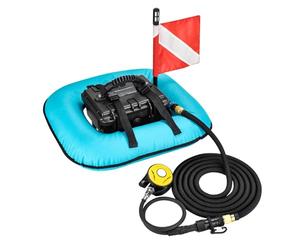 Vroomoto Ventilateur de Plongée électrique, Profondeur 9 M, Batterie 12 | ABS en Alliage D'aluminium, Interrupteur Magnétique, Batterie Remplaçable, Réservoir de Plongée Sous-marine, Plongée en