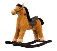 VROOOMY Cheval à Bascule Deluxe Marron - 3 à 5 ans - Sons Réalistes - Selle Premium - Jouet d'Éveil - Max 25kg