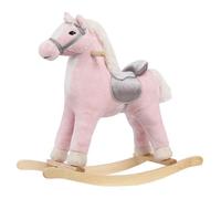 VROOOMY Cheval à Bascule Deluxe Rose - 3 à 5 ans - Sons Réalistes - Selle Premium - Jouet d'Éveil - Max 25kg