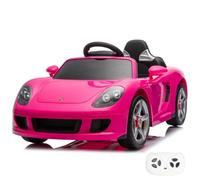 VROOOMY Porsche Carrera GT Voiture électrique pour enfant 12 V Télécommande Rose
