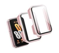 Vroxdrez Lot de 2 Coques de Protection Compatibles avec Samsung Galaxy Fit 3, Coques 360° Ultra Fines en Polycarbonate Rigide avec Films de Protection d’Écran, Anti-Rayures - RoséGold