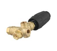 VRT3 Vanne de déchargement, soupape de dérivation pour nettoyeur haute pression, soupape de décharge 140 bar, régulateur de débit 40 l/min, vanne d'eau chaude 90C, déchargeur en acier laiton, 3/8"