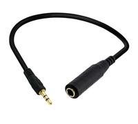 VRTLYJU Câble d'extension audio HiFi 6,35 mm femelle vers mâle 3,5 mm mono 3,5 mm vers jack 6,35 mm stéréo HiFi 0,3 m 1,5 m (stéréo, 0,3 m)